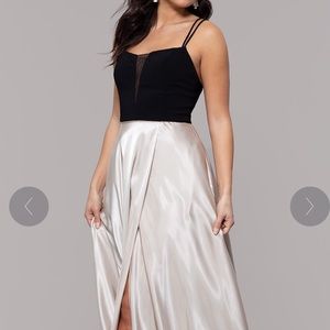 Blonde Nights Black and Gold Gown